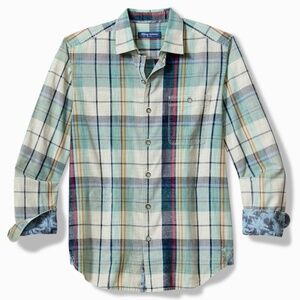 Tommy Bahama Men's Sunwash Check Long-Sleeve Shirt EUC